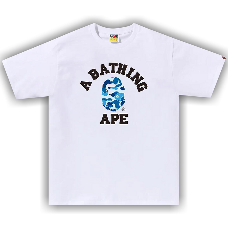 BAPE 'White/Blue' ABC College Tee
