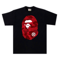 BAPE Camo Head 'Black/red' Tee
