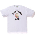 BAPE Check 'White/Beige' College Tee