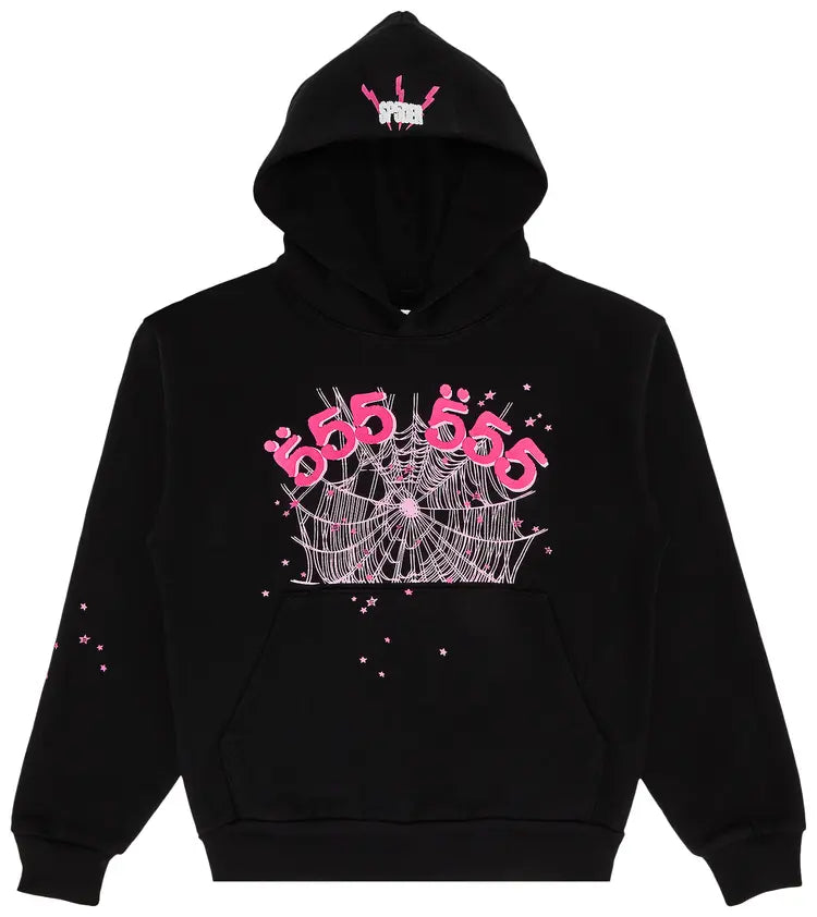 Sp5der Angel Numbers 'Black' Hoodie