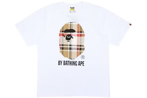 BAPE Check 'White/Beige' Tee